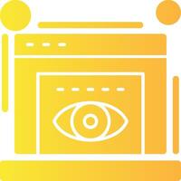 Pageviews Solid Multi Gradient Icon vector