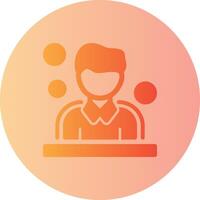 Users Gradient Circle Icon vector