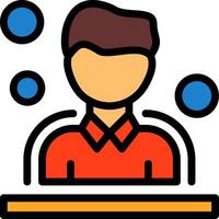 Users Line Filled Icon vector