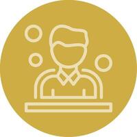 Users Line Multi color Icon vector