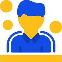Users Flat Two Color Icon vector
