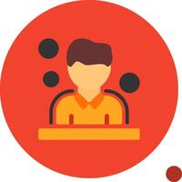 Users Flat Shadow Icon vector