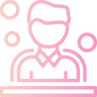 Users Linear Gradient Icon vector