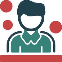 Users Glyph Two Color Icon vector