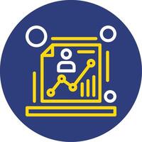 Demographics Dual Line Circle Icon vector