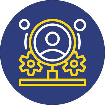 comportamiento fluir doble línea circulo icono vector