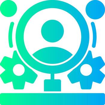 comportamiento fluir sólido multi degradado icono vector