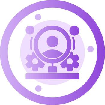 comportamiento fluir glifo degradado icono vector