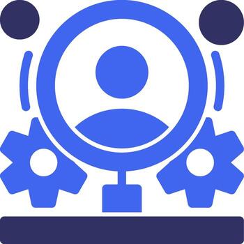 comportamiento fluir sólido dos color icono vector