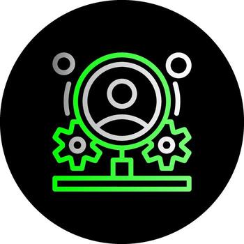 comportamiento fluir doble degradado circulo icono vector