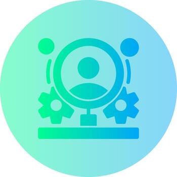 comportamiento fluir degradado circulo icono vector