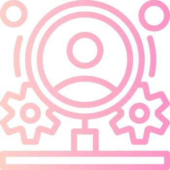 comportamiento fluir lineal degradado icono vector