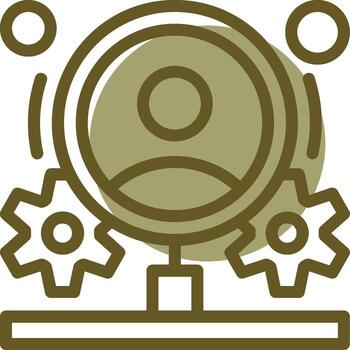 comportamiento fluir lineal circulo icono vector