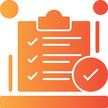 Goal completion Solid Multi Gradient Icon vector