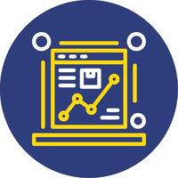 E-commerce tracking Dual Line Circle Icon vector