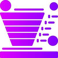 Conversion funnel Solid Multi Gradient Icon vector