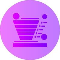 Conversion funnel Gradient Circle Icon vector