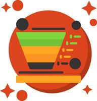 Conversion funnel Tailed Color Icon vector