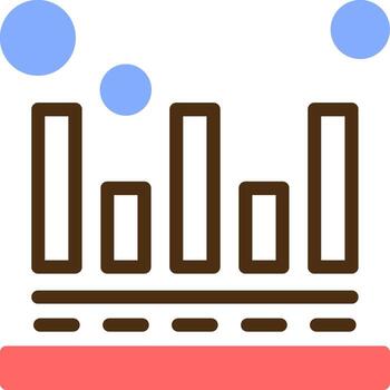 Attribution modeling Color Filled Icon vector