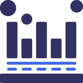 Attribution modeling Solid Two Color Icon vector