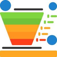 Conversion funnel Flat Icon vector