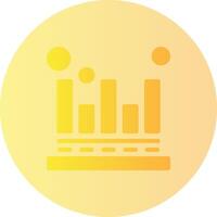 Attribution modeling Gradient Circle Icon vector