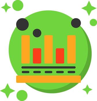 Attribution modeling Tailed Color Icon vector