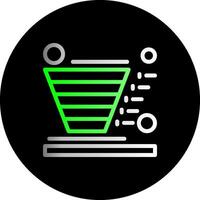 Conversion funnel Dual Gradient Circle Icon vector