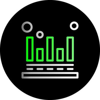 Attribution modeling Dual Gradient Circle Icon vector