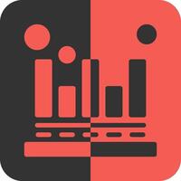 Attribution modeling Red Inverse Icon vector