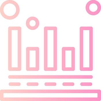 Attribution modeling Linear Gradient Icon vector