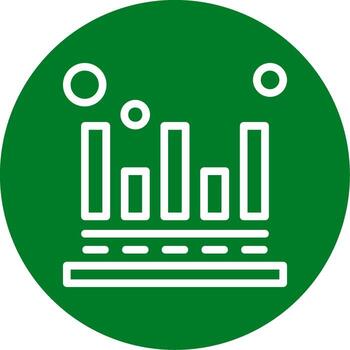 Attribution modeling Outline Circle Icon vector