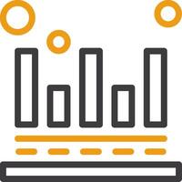 Attribution modeling Line Two Color Icon vector