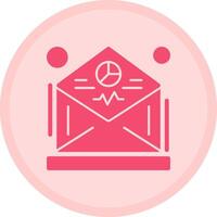 Email marketing analytics Multicolor Circle Icon vector