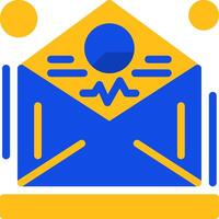 Email marketing analytics Flat Two Color Icon vector