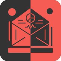 Email marketing analytics Red Inverse Icon vector