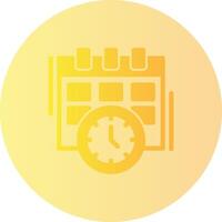 Deadline Gradient Circle Icon vector