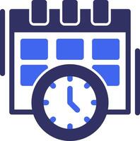 Deadline Solid Two Color Icon vector