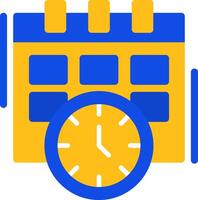 Deadline Flat Two Color Icon vector