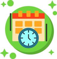 Deadline Tailed Color Icon vector