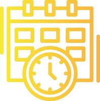 Deadline Linear Gradient Icon vector