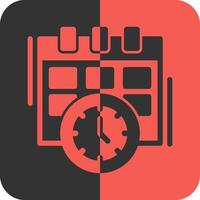 Deadline Red Inverse Icon vector