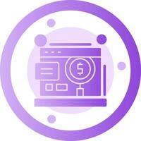 Paid advertising analytics Glyph Gradient Icon vector