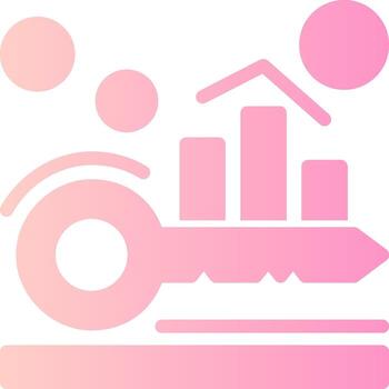 palabra clave clasificación sólido multi degradado icono vector