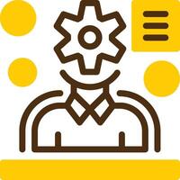 SEO specialist Yellow Lieanr Circle Icon vector