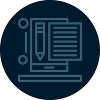 Content writer Line Multi color Icon vector