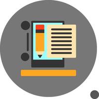 Content writer Flat Shadow Icon vector