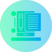 Content writer Gradient Circle Icon vector