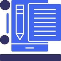 Content writer Solid Two Color Icon vector