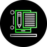 Content writer Dual Gradient Circle Icon vector